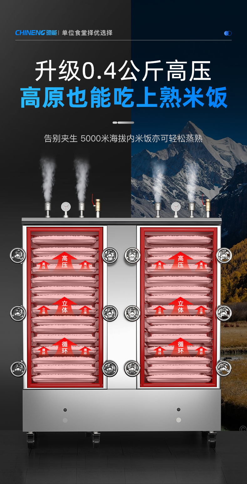 高原蒸柜高压技术